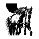 angola horses tattoo design idea