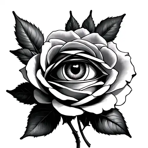 egyptian osiris eye in a rose tattoo tattoo design idea