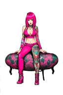 "transexual" "bimbo"  "fornication" "pink outfit" "petite" "busty" "pants bulge" tattoo design idea