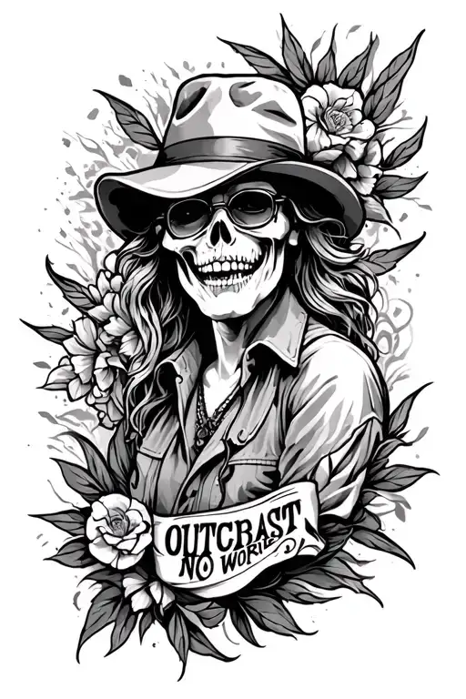 outcast no worries tattoo design idea