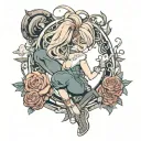 Booty tattoo design idea