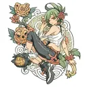 Booty tattoo design idea