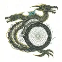 Ouroboros dragon tattoo design idea