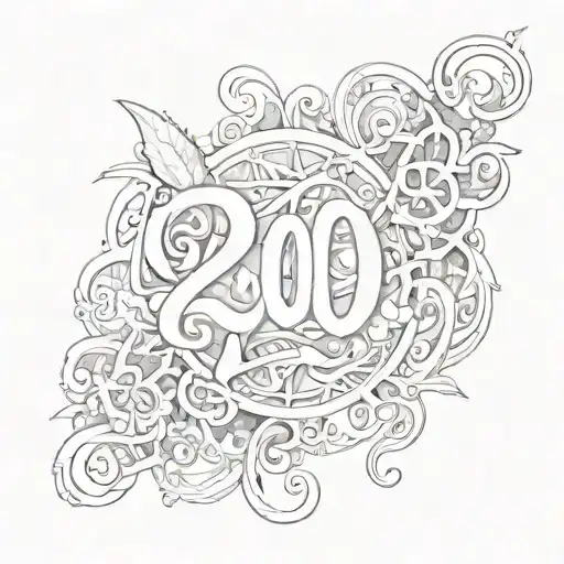 the word '2003' tattoo design idea