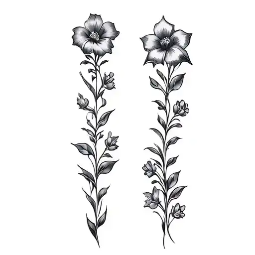 western tooling flower design tattoo design idea