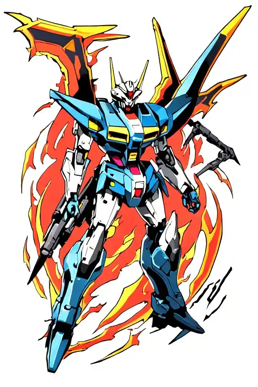 Gundam Deathscythe Hell Custom tattoo design idea