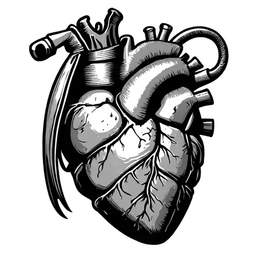 heart with grenade old school tattoo tattoo design idea