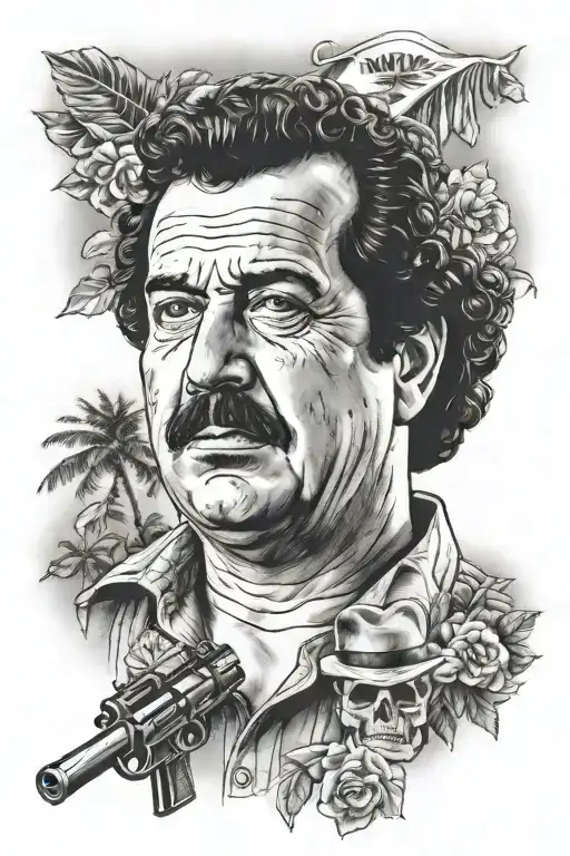 pablo escobar tattoo design idea