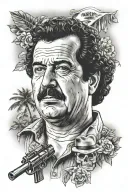 pablo escobar tattoo design idea