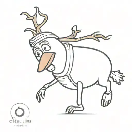 olaf tattoo design idea