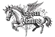 "Jurgen & Jeanne" Sagittarius and Libra combined together tattoo design idea