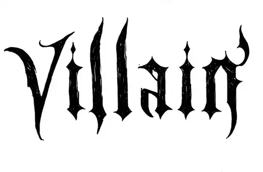 "Villain" tattoo design idea