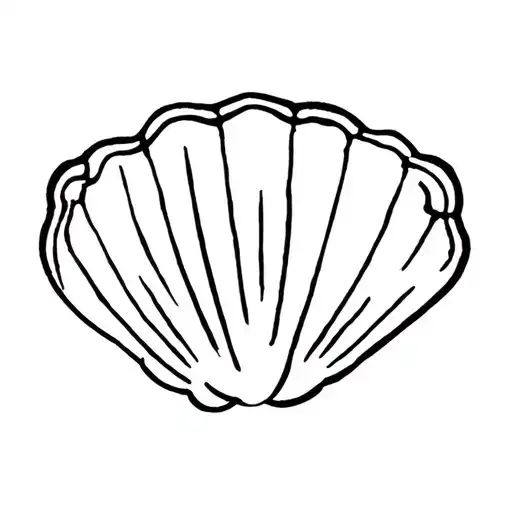 scallop shell tattoo design idea