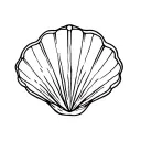 scallop shell tattoo design idea