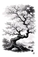 cherry blossom tree tattoo design idea
