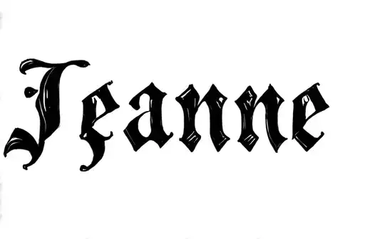 "Jeanne" tattoo design idea