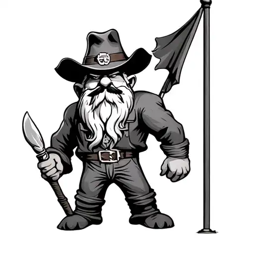 Yosemite Sam gadsen flag tattoo design idea