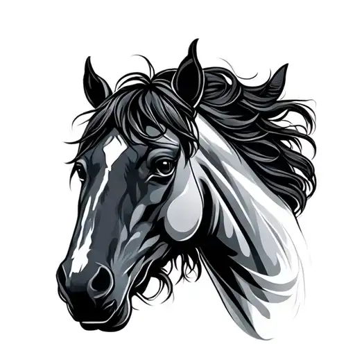 Japanese Horse tattoo design idea