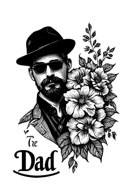 dad memorial tattoo design idea