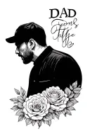 dad memorial tattoo design idea