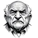 grumpy grandad tattoo design idea