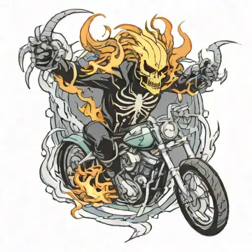 ghost rider tattoo design idea