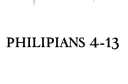 "Philippians 4:13" tattoo design idea