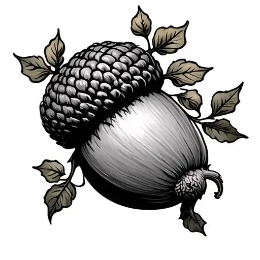 acorn tattoo design idea