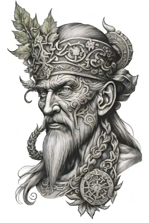 slavic god tattoo design idea