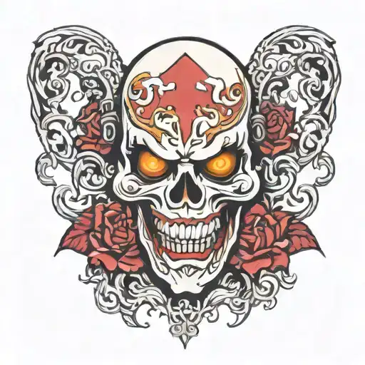 ghost face tattoo design idea
