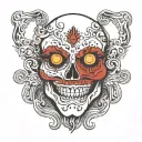 ghost face tattoo design idea