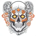 ghost face tattoo design idea