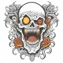 ghost face tattoo design idea