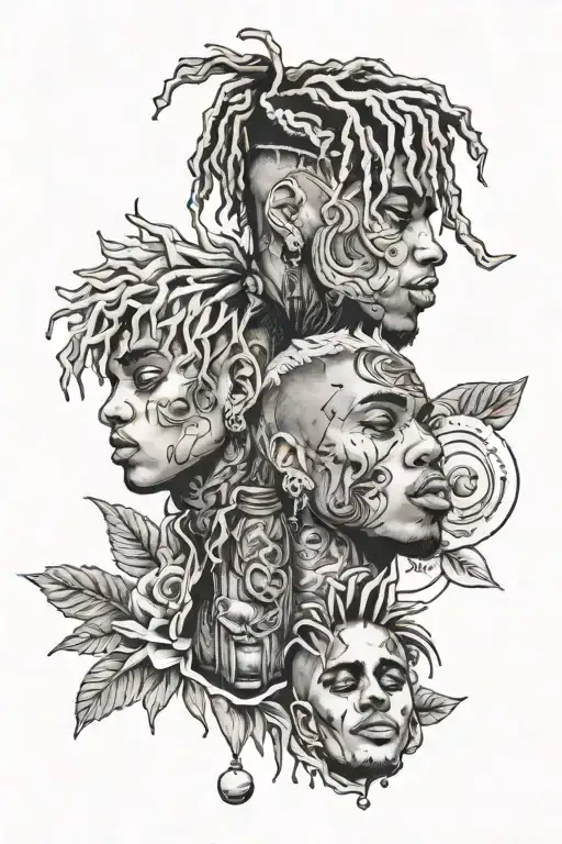 Juice WRLD x xxxtentacion x Lil Peep tattoo design idea