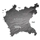 Map of Haiti with the number 1804 tattoo design idea