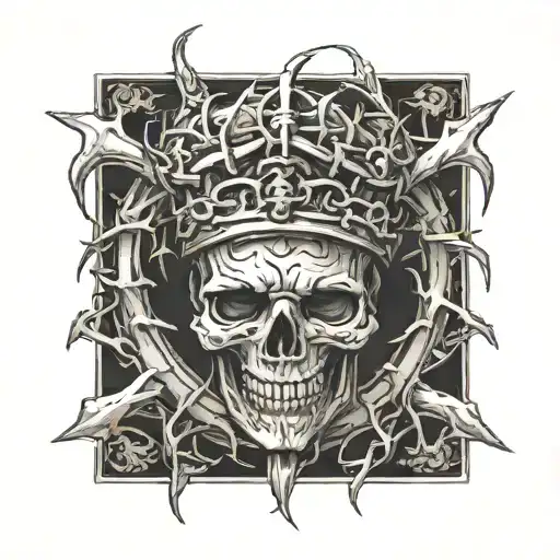 Crown Of Thorns tattoo design idea