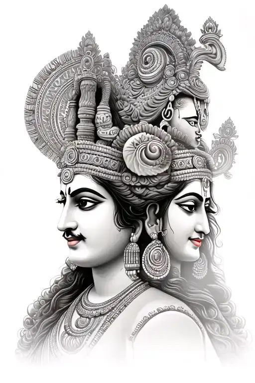 Brahma Vishu Mahesh tattoo design idea