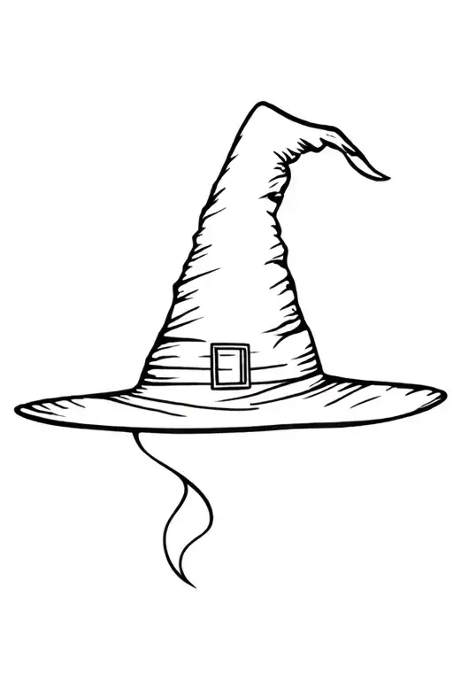 witch hat tattoo design idea