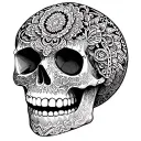 Mandala skull tattoo design idea