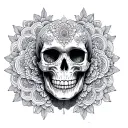 Mandala skull tattoo design idea