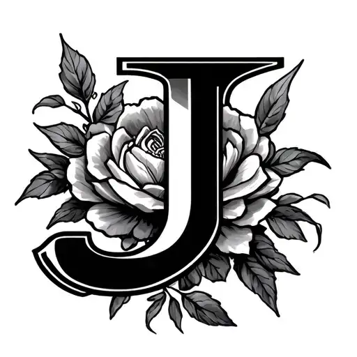 Hidden J tattoo design idea