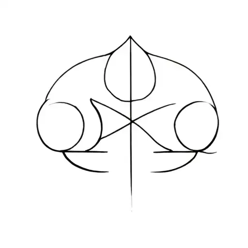 leo and libra, minimalistic style tattoo design idea