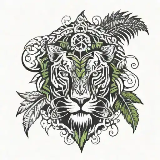 Jamaican, Belize, beast, life tattoo design idea