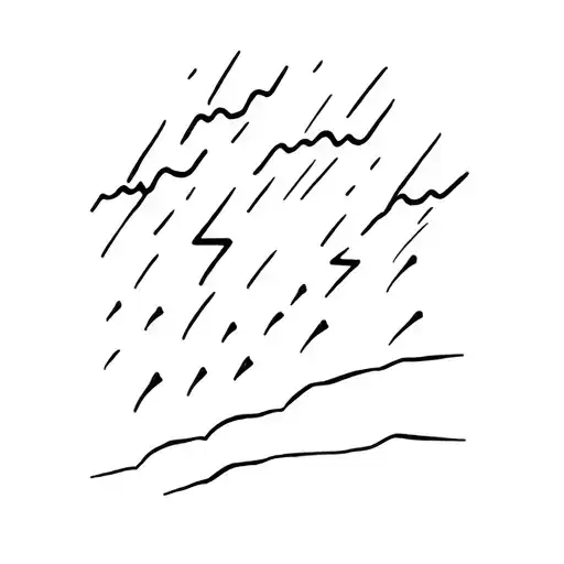 rain and thunderstorms  tattoo design idea