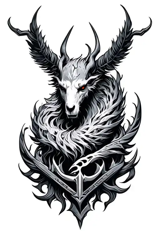 bindrune sumbolising strength and rebirth tattoo design idea