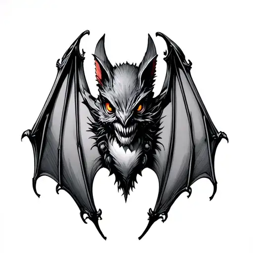 Lace Bat tattoo design idea