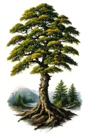 Rowan tree tattoo design idea