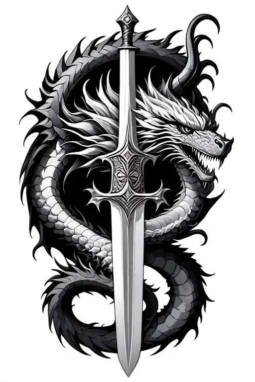 Dragon Sword worthy tattoo design idea