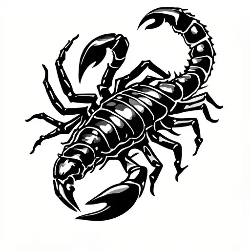 tribal style scorpion tattoo design idea