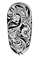 Maori style representing family, personal accomplishment, success, perseverance tattoo design idea